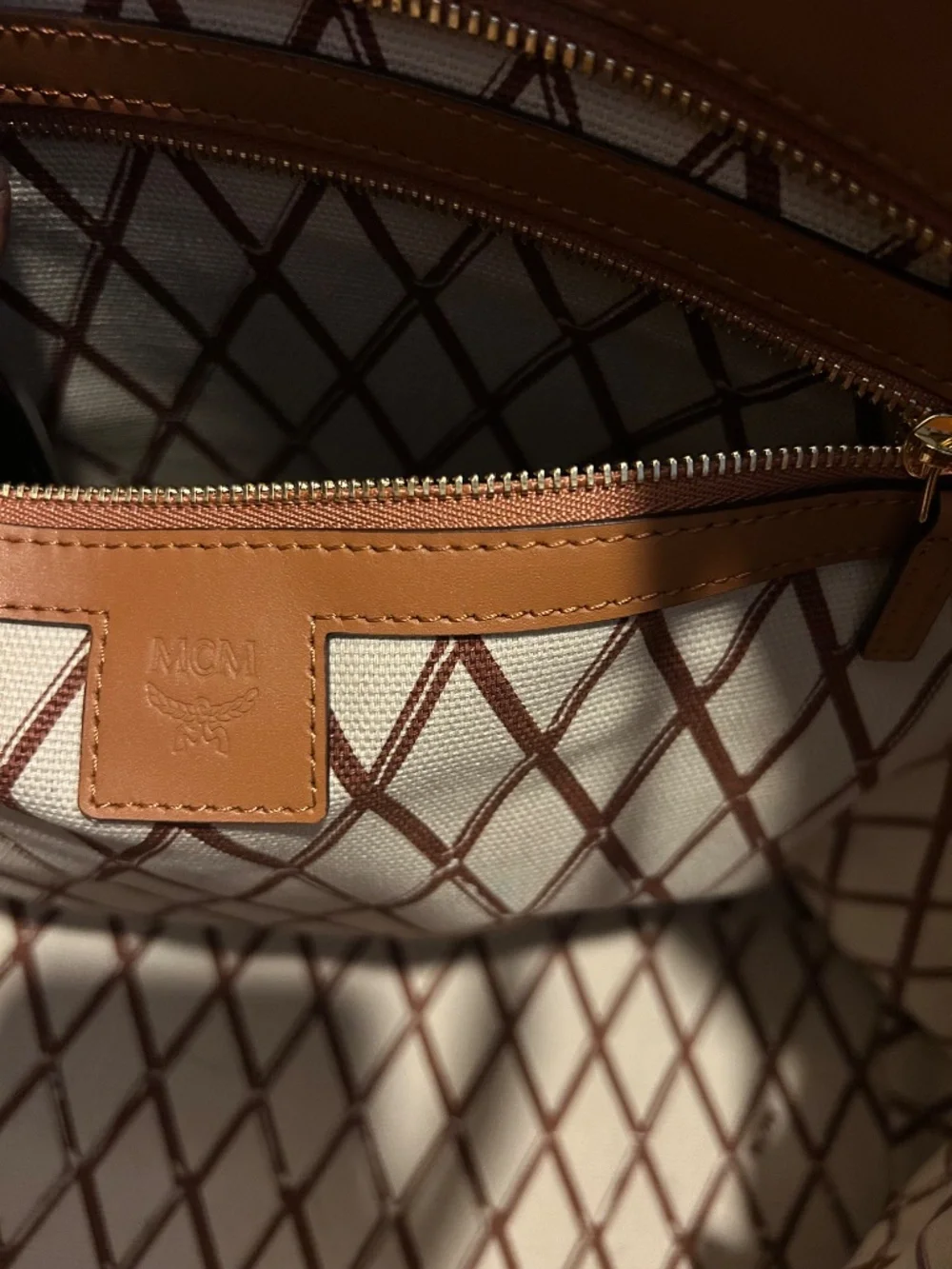 Authentic Designer MCM Vissetos Shopper Tote Bag